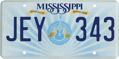 MS license plate JEY343