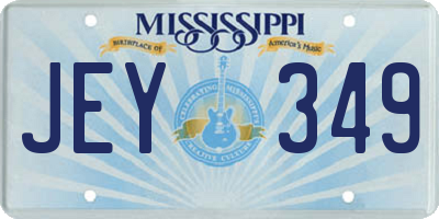 MS license plate JEY349