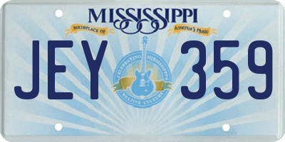 MS license plate JEY359