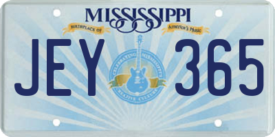 MS license plate JEY365