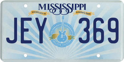 MS license plate JEY369