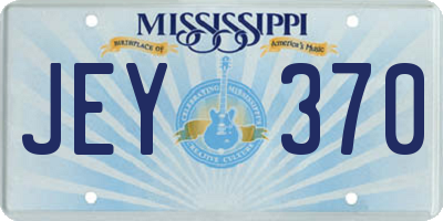 MS license plate JEY370