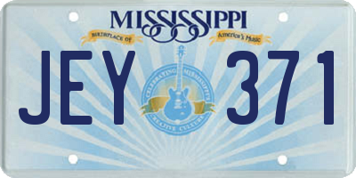 MS license plate JEY371