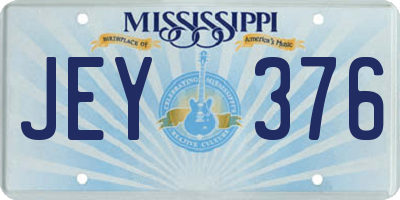 MS license plate JEY376