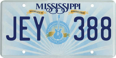 MS license plate JEY388