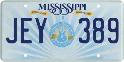 MS license plate JEY389