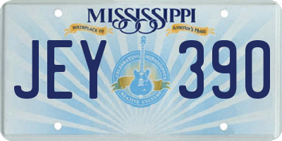 MS license plate JEY390