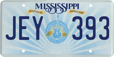 MS license plate JEY393