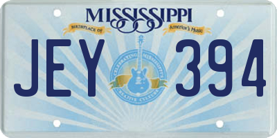 MS license plate JEY394