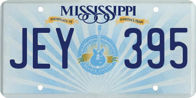 MS license plate JEY395