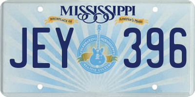 MS license plate JEY396