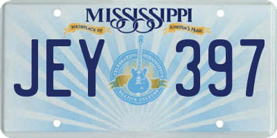 MS license plate JEY397