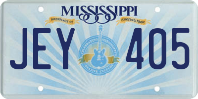 MS license plate JEY405