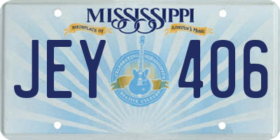 MS license plate JEY406