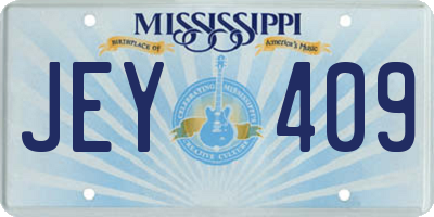 MS license plate JEY409