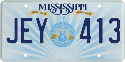 MS license plate JEY413