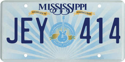 MS license plate JEY414