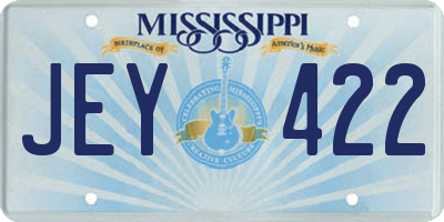MS license plate JEY422