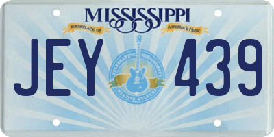 MS license plate JEY439