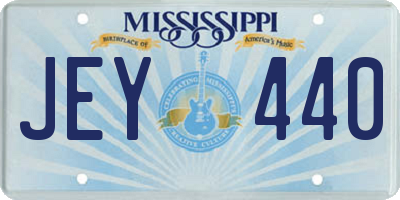 MS license plate JEY440
