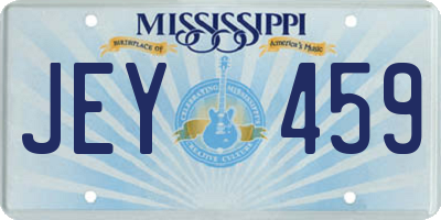 MS license plate JEY459