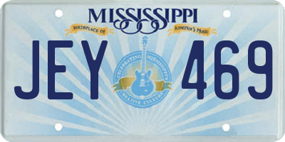 MS license plate JEY469