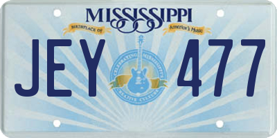 MS license plate JEY477