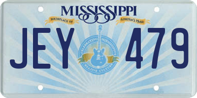 MS license plate JEY479