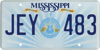 MS license plate JEY483
