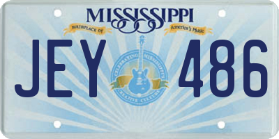 MS license plate JEY486