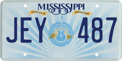 MS license plate JEY487