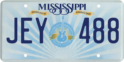 MS license plate JEY488