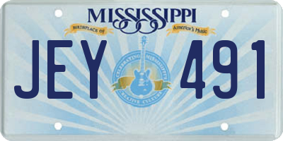 MS license plate JEY491