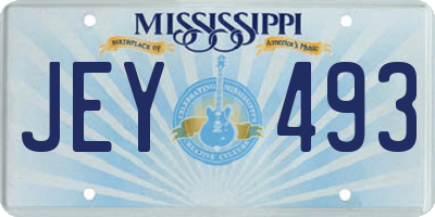 MS license plate JEY493