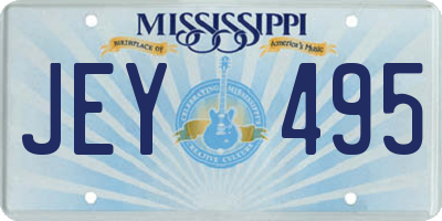 MS license plate JEY495