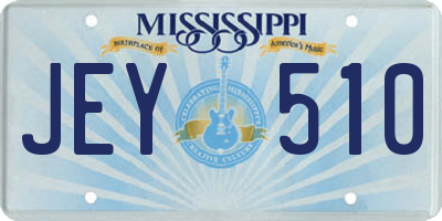MS license plate JEY510