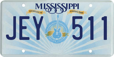 MS license plate JEY511