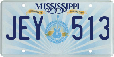 MS license plate JEY513