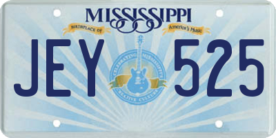 MS license plate JEY525