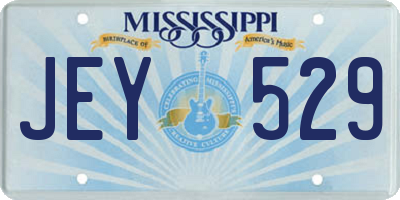 MS license plate JEY529