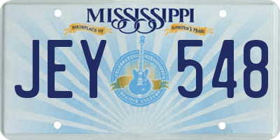 MS license plate JEY548