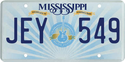 MS license plate JEY549