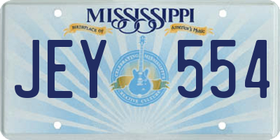 MS license plate JEY554