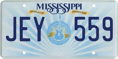 MS license plate JEY559