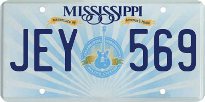 MS license plate JEY569