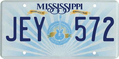 MS license plate JEY572