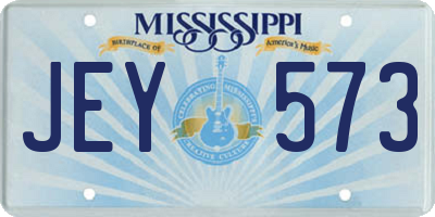 MS license plate JEY573