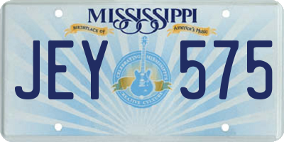 MS license plate JEY575