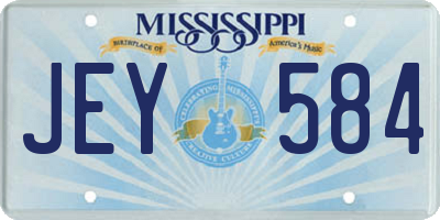 MS license plate JEY584