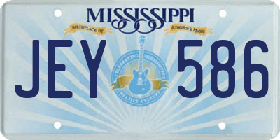 MS license plate JEY586